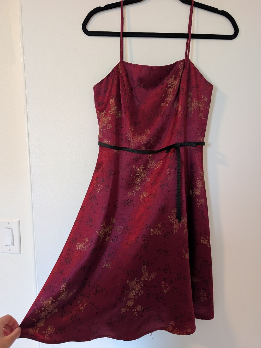 Maroon Silk Dress